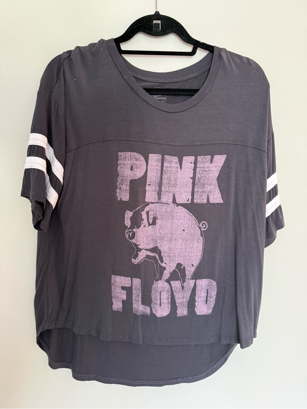 Pink Floyd Tee in Charcoal with Pink Graphic